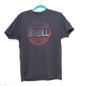 O’Neill Premium Fit Black Graphic T-Shirt Men’s L Surf Skate Logo Tee